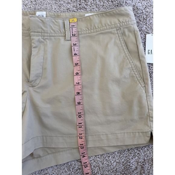 Gap City Short Womens 18 Khaki Tan Mid Rise Chino Shorts NWT 3 Inch Inseam - Picture 6 of 13
